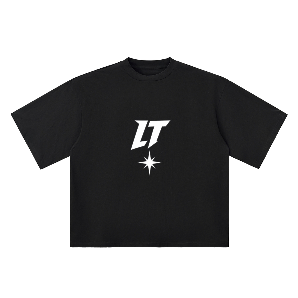 BOXY HEAVY TEE BLACK — camiseta negra boxy de hombro caído, LT Après Ski Club, vista 1