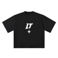 BOXY HEAVY TEE BLACK — camiseta negra boxy de hombro caído, LT Après Ski Club, vista 1