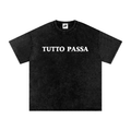 Snow Washed Oversized Cotton T-Shirt