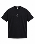 ESSENTIAL TEE BLACK EXTENDED — camiseta negra oversize hasta 5XL, vista 1