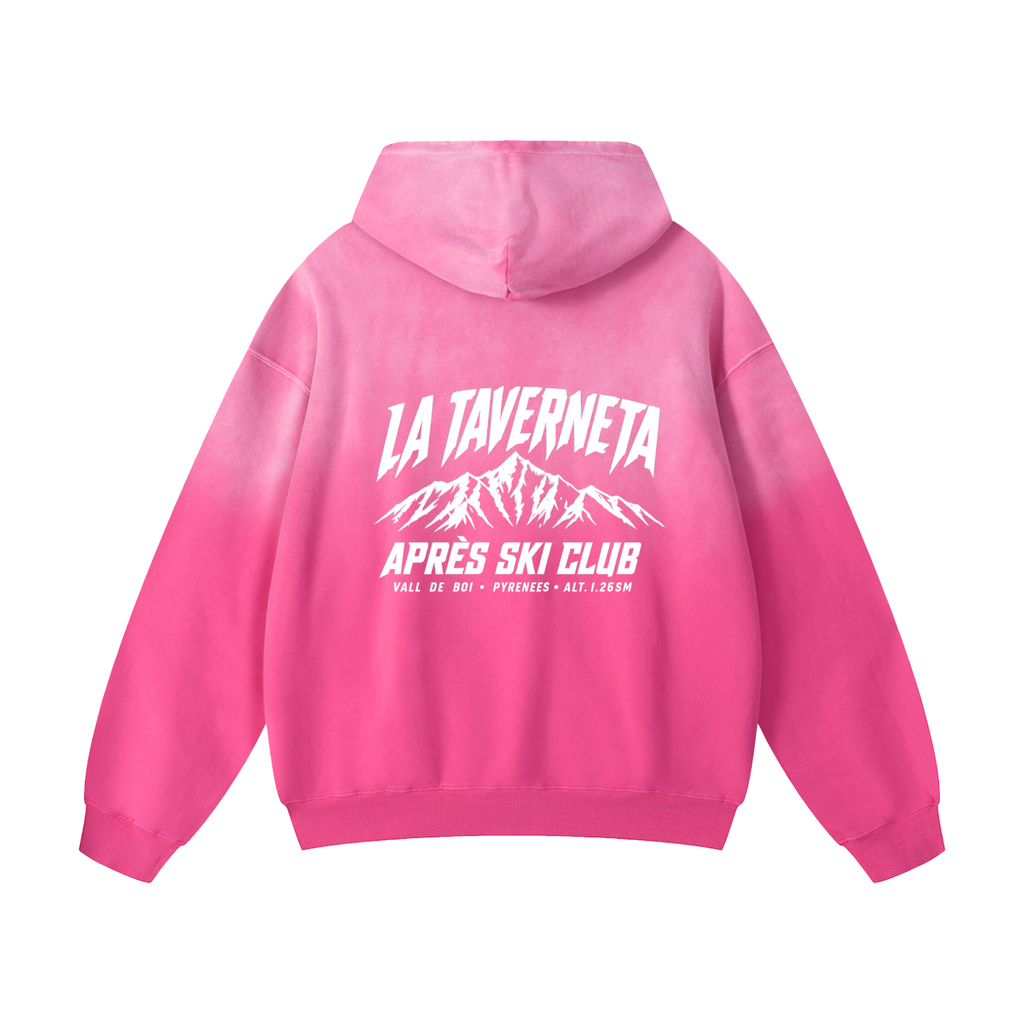 SUNFADE HOODIE PINK — sudadera oversize rosa con lavado sunfade, vista 2