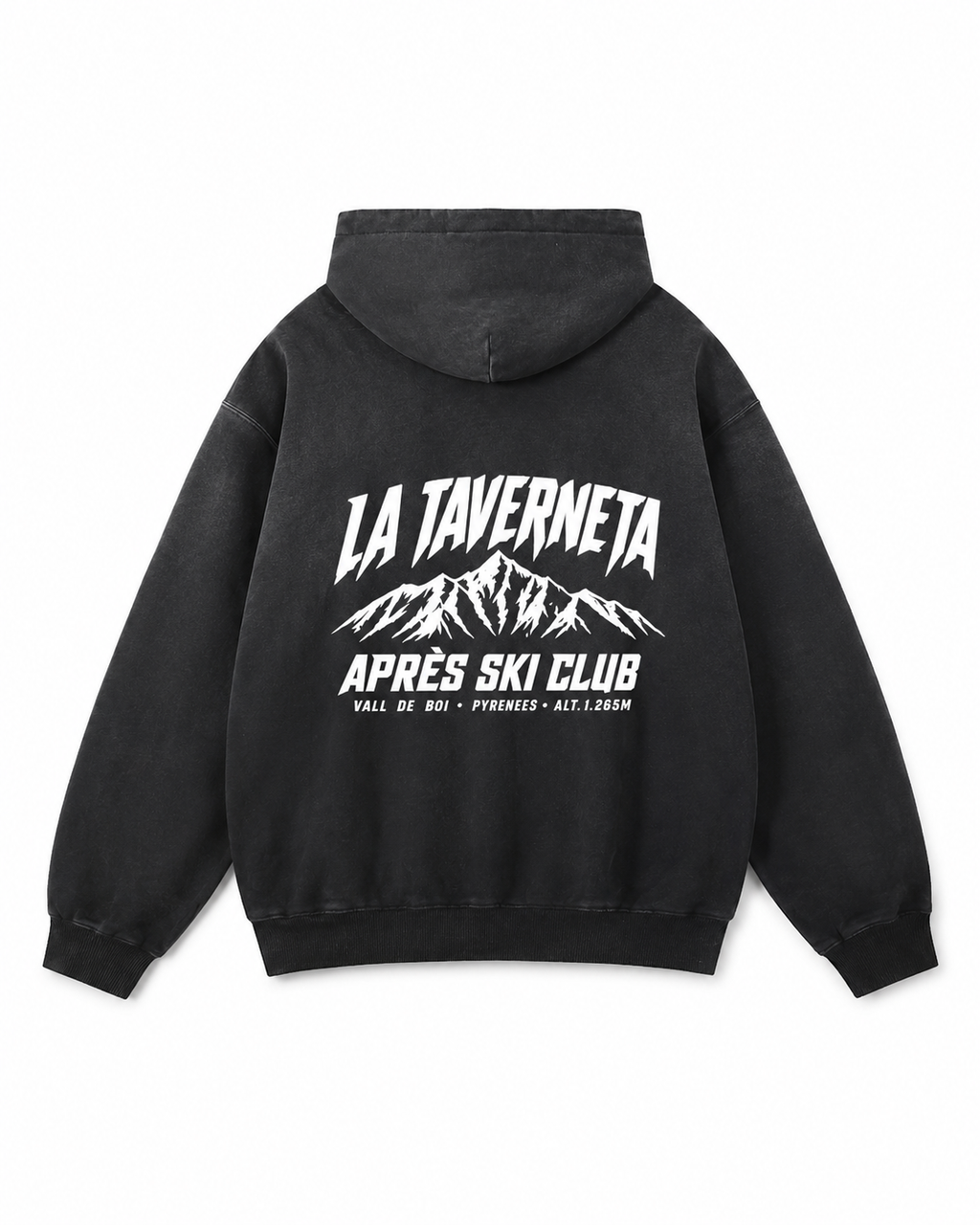Hoodie LT Après Ski Negro — Vista frontal con logo LT