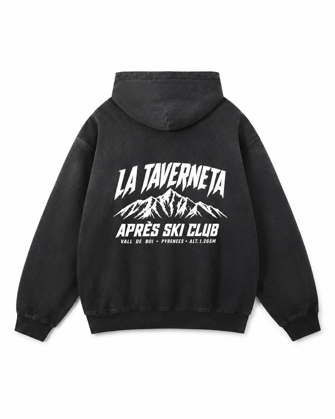 Hoodie LT Après Ski Negro — Vista frontal con logo LT