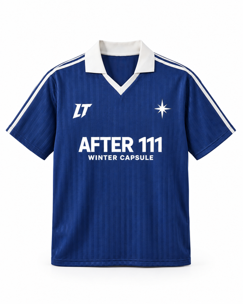 AFTER 111 JERSEY — vista frontal, azul marino, logo LT y estrella