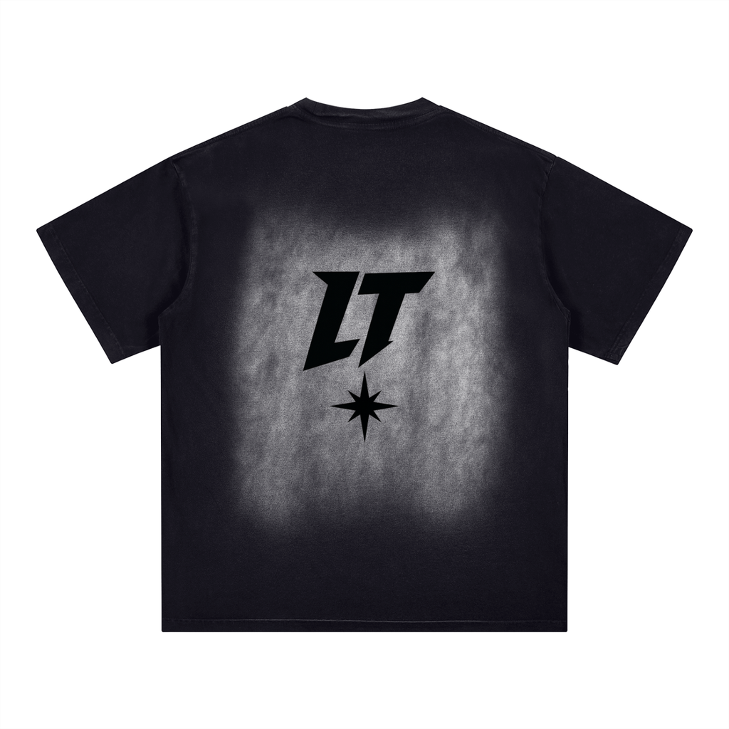 MONKEY PATCH TEE BLACK — camiseta negra lavada con parche, LT Après Ski Club, vista 2