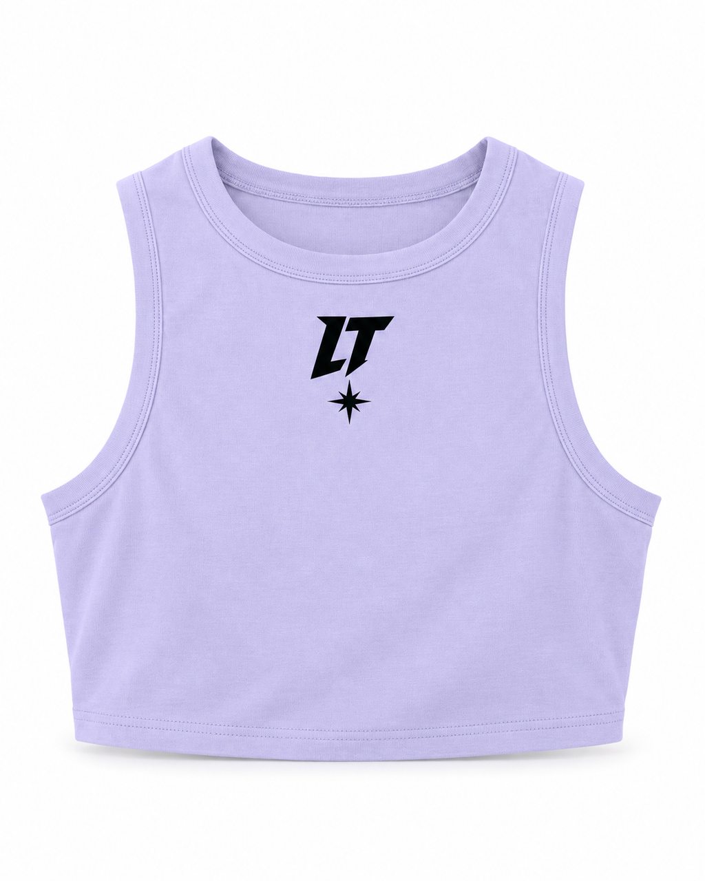 CLUB CROP TANK EARTH — top crop de canalé en tonos tierra, vista 3