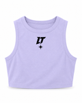 CLUB CROP TANK EARTH — top crop de canalé en tonos tierra, vista 3