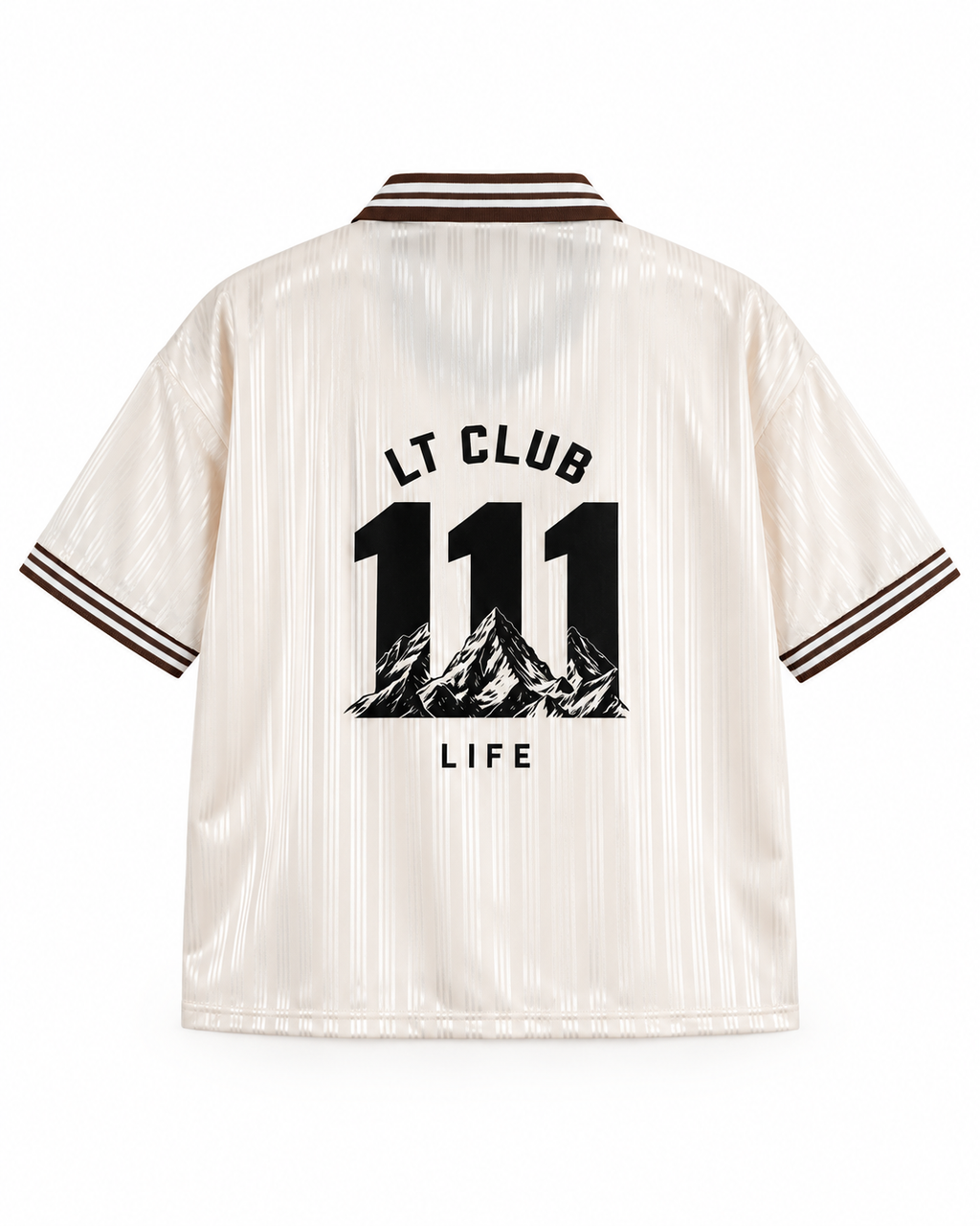 TERRACE POLO TEE APRICOT — camiseta de cuello polo con rayas, LT Après Ski Club, vista 2