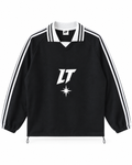CLUBHOUSE RUGBY SWEATSHIRT — sudadera con cuello polo a rayas, LT Après Ski Club, vista 1